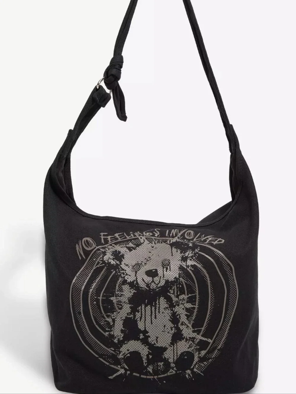 Goth Bear Hobo Bag